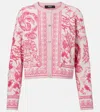 Versace Baroque Subaquatique Patterned Crew Neck Cardigan