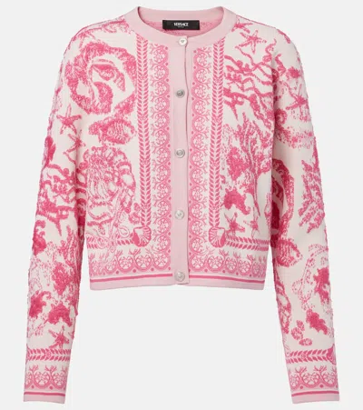 Versace Underwater Barocco Jacquard Cardigan
