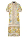 Versace Printed Stretch-jersey Midi Shirt Dress
