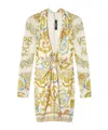Versace Safety Pin Underwater Barocco Mini Dress