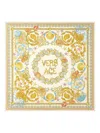 Versace Luxurious Scarf With Gold Accents And Sea Motifs