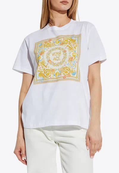 VERSACE UNDERWATER BAROCCO PRINT T-SHIRT