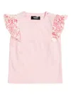 Versace Underwater Barocco Ruffle-sleeve T-shirt