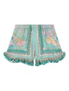 Versace Underwater Barocco Ruffled Shorts