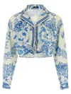 Versace Underwater Barocco Shirt And Blouse Multicolor In Blue