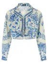 Versace Underwater Barocco Shirt And Blouse Multicolor In Blue