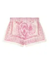 Versace Printed Cotton And Silk-blend Voile Shorts In Blue