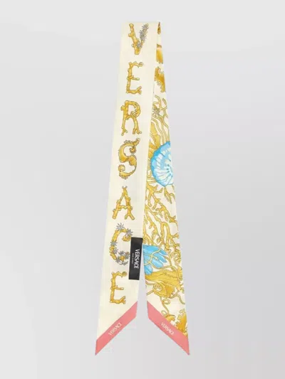Versace Underwater Barocco Silk Scarf Tie