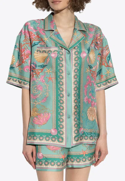 VERSACE UNDERWATER BAROCCO SILK SHIRT