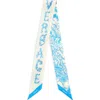 Versace Underwater Barocco Silk Skinny Scarf