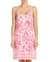Versace Pink Underwater Barocco A-line Knit Minidress In Pink