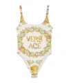 Versace Underwater Barocco One-piece Swimsuit In Yellow