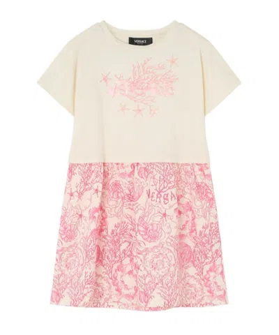 VERSACE VERSACE KIDS FLORAL PRINTED T-SHIRT DRESS