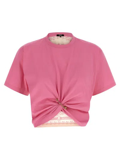 Versace Underwater Barocco T-shirt In Pink