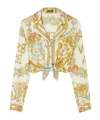 Versace Underwater Barocco Tie-front Shirt