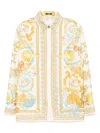Versace Underwater Barocco Print Silk Shirt