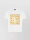 Versace Underwater Baroque Graphic Print Crew Neck T-shirt In White