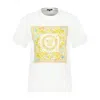 Versace Underwater Baroque Graphic Print Crew Neck T-shirt In White