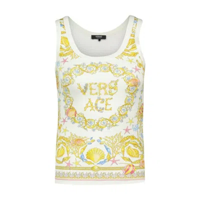 Versace Underwater T Shirt In Yellow