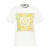 Versace Underwater Baroque Graphic Print Crew Neck T-shirt In White