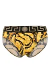 Versace Greca Border Briefs In Black