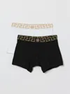Versace Boxer Briefs Contrast Waistband Elastic Two Pack In Multi