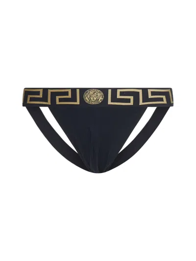 Versace Underwear In Nero Greca Oro