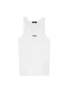 Versace White Logo Tank Top In Optical White