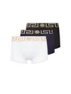 Versace Greca Border Trunks Multicolour Three-pack In Multicolor
