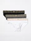 Versace Greca Medusa Head Briefs (set Of Three) In Schwarz 1