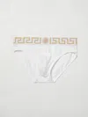 Versace Grecca Band Briefs In White