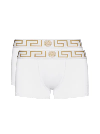 Versace Underwear In White- Greek Gold