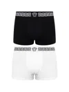 Versace Greca Two-pack Boxer Briefs In White