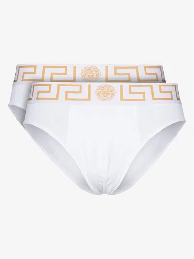 Versace Underwear In White / Gold