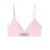 Versace Vintage Logo Ribbed Bralette In Pink