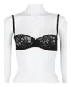 Versace Underwire Mesh Bra In Black