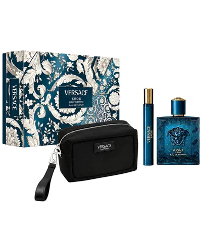Versace Unisex 3.4oz + 0.34oz Eros Edt Gift Set In Multi