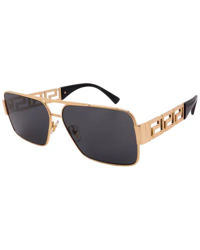 Versace Unisex 61mm Sunglasses In Gold