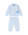 Versace Unisex 90s Logo Baby Print Fleece Top & Pants - Baby In Blue