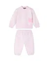 Versace 90s Vintage Logo Baby Set In Pink