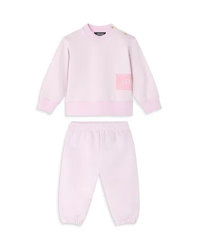 Versace 90s Vintage Logo Baby Set In Pink