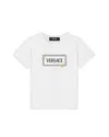 Versace Unisex 90s Pinned Logo Print Tee - Baby, Little Kid In White