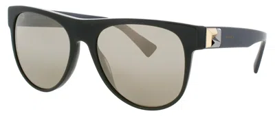 Versace Unisex Acetate Sunglasses 0ve4346 57-18-140 In 5193 - Green / Brown Gold Mirror
