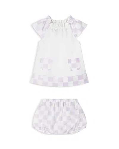 Versace Unisex Baby Medusa Dress & Bloomers Set - Baby In White+lilac