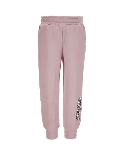 Versace Unisex Embroidered Logo Fleece Sweatpants - Little Kid, Big Kid In Pink