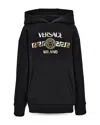 Versace Unisex Fleece Fade Logo Print Hoodie - Little Kid, Big Kid In Black