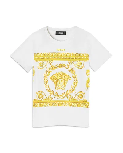 Versace Unisex Garland Medusa Jersey Tee - Big Kid In White