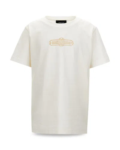 Versace Unisex Jersey Classic Logo Tee - Little Kid, Big Kid In Neutral