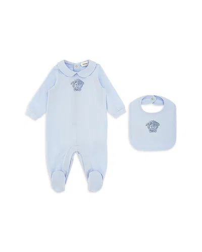 Versace Unisex Medusa Embossed Jersey Gift Set - Baby In Blue