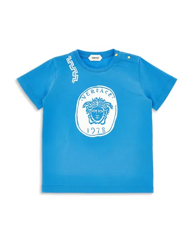 Versace Unisex Medusa Greek Jersey Tee - Baby, Little Kid In Blue